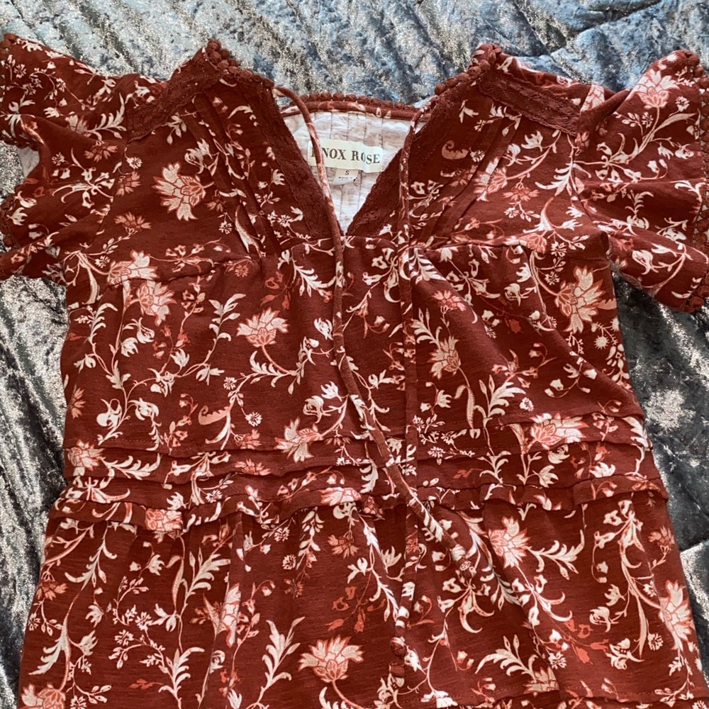 pretty red floral dress